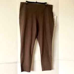 Wicked by Women with Control Regular Prime Stretch Denim Leggings. 1X in Brown